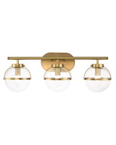 Hollis 3 Light Wall Light - Heritage Brass
