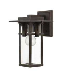 Manhattan 1 Light Small Wall Lantern - Oil Rubbed Bronze