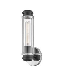 Masthead 1lt Wall Light - Polished Chrome & Black
