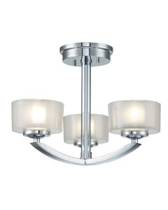 Meridian 3 Light Semi-Flush - Polished Chrome