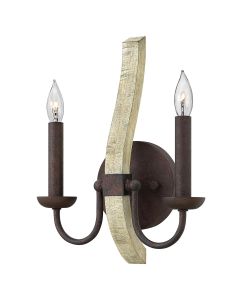 Middlefield 2 Light Wall Light - Iron Rust