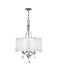 Mime 3 Light Pendant Chandelier - Brushed Nickel