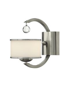 Monaco 1 Light Wall Light - Brushed Nickel