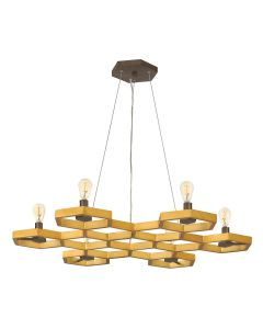 Moxie 6 Light Chandelier - Sunset Gold