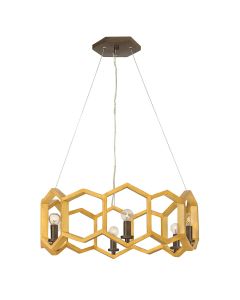 Moxie 6 Light Pendant - Sunset Gold