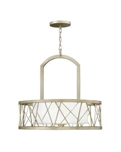 Nest 3 Light Pendant Chandelier - Silver Leaf