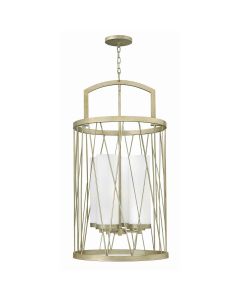 Nest 4 Light Pendant Chandelier - Silver Leaf