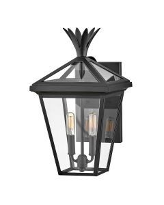 Palma 2lt Medium Wall Lantern - Black