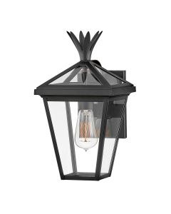 Palma 1lt Small Wall Lantern - Black