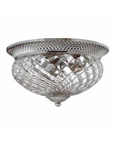 Plantation 3 Light Large Flush - Polished Antique Nickel