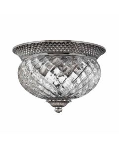 Plantation 2 Light Small Flush - Polished Antique Nickel