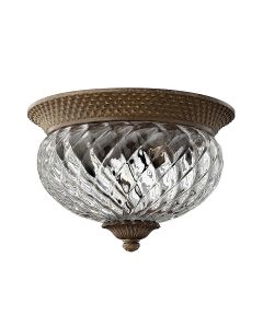 Plantation 2 Light Small Flush - Pearl Bronze