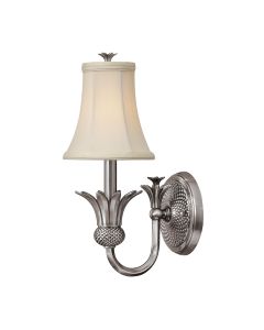 Plantation 1 Light Wall Light - Polished Antique Nickel