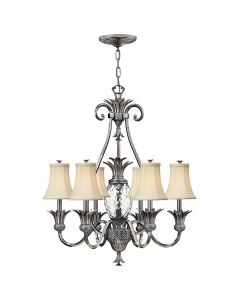 Plantation 7 Light Chandelier - Polished Antique Nickel