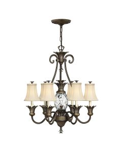 Plantation 7 Light Chandelier - Pearl Bronze