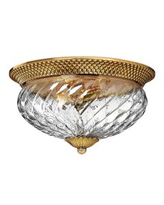 Plantation 3 Light Flush - Burnished Brass