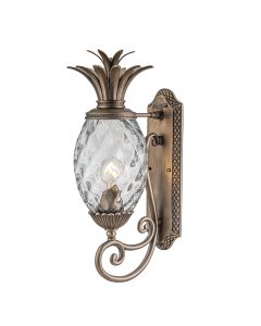 Plantation 1lt Medium Wall Lantern - Burnished Bronze