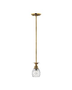 Plantation 1 Light Pendant - Burnished Brass