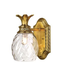 Plantation 1 Light Wall Light - Burnished Brass