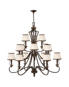 Plymouth 15 Light Chandelier - Olde Bronze