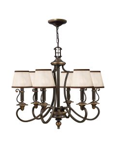 Plymouth 6 Light Chandelier - Olde Bronze