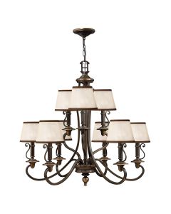 Plymouth 9 Light Chandelier - Olde Bronze