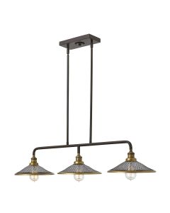 Rigby 3 Light Island Chandelier - Buckeye Bronze and Brass