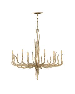 Spyre 6 Light Chandelier - Champagne Gold