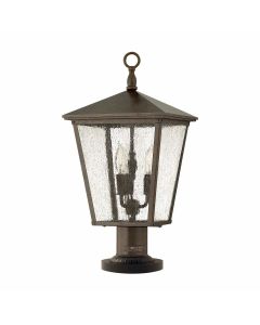 Trellis 3 Light Large Pedestal - Regency Bronze