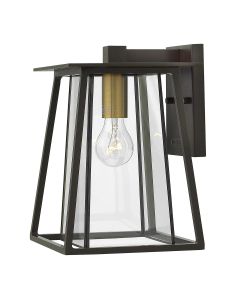 Walker 1 Light Medium Wall Lantern - Buckeye Bronze with Heritage Brass