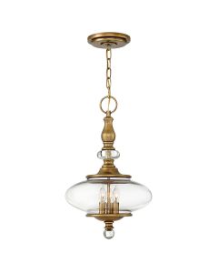 Wexley 3 Light Pendant - Heritage Brass