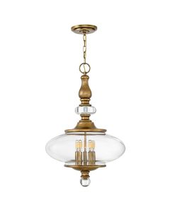 Wexley 5 Light Pendant - Heritage Brass