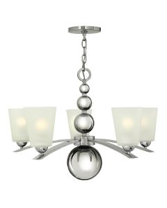 Zelda 5 Light Chandelier - Polished Nickel