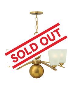 Zelda 5 Light Chandelier - Vintage Brass