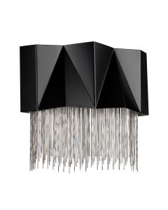 Zuma 3 Light Wall Light - Satin Black / Silver
