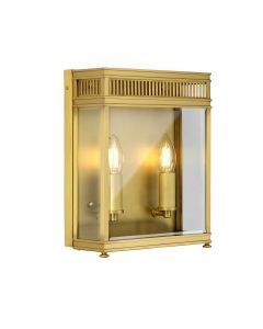 Holborn 2 Light Medium Half Lantern - Brushed Brass