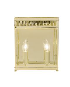 Holborn 2 Light Medium Half Lantern - Polished Brass