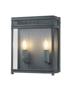 Holborn 2 Light Medium Half Lantern - Verdigris