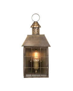 Hyde Park 1 Light Wall Lantern - Aged Brass