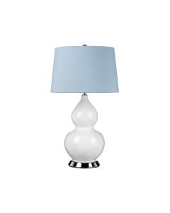 Isla 1 Light Table Light - Polished Nickel, White, Blue with Liberty Blue Shade