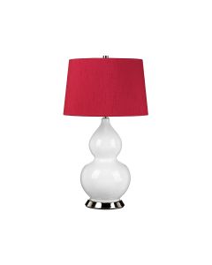 Isla 1 Light Table Light - Polished Nickel, White, Red with Beetroot Red Shade