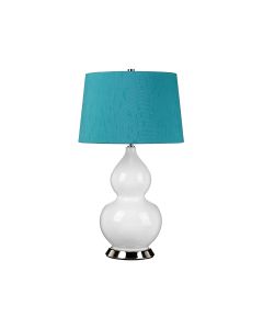 Isla 1 Light Table Light - Polished Nickel, White, Teal with Mallard Teal Shade