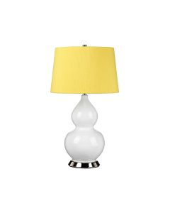 Isla 1 Light Table Light - Polished Nickel, White, Yellow with Celadine Yellow Shade