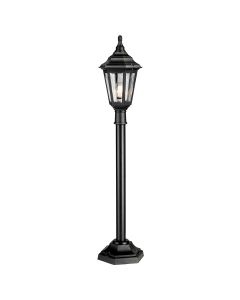 Kinsale 1 Light Pillar Lantern - Black