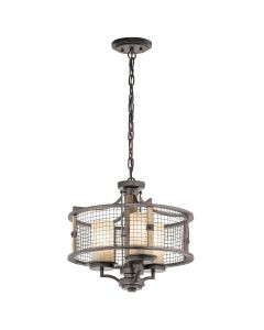Ahrendale 3 Light Duo-Mount Chandelier - Anvil Iron