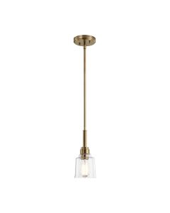 Aivian 1 Light Pendant - Weathered Brass