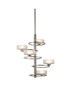 Aleeka 5 Light Tall Chandelier - Classic Pewter