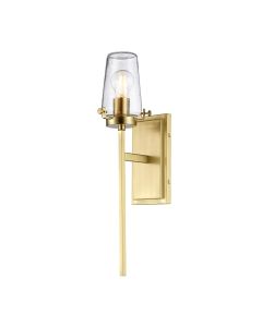 Alton 1 Light Wall Light - Brushed Brass