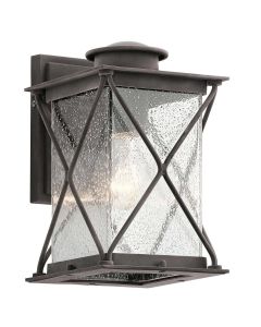 Argyle 1 Light Small Outdoor Wall Light - Weathered Zinc