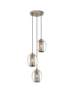 Asher 3 Light Pendant Circle - Antique Pewter